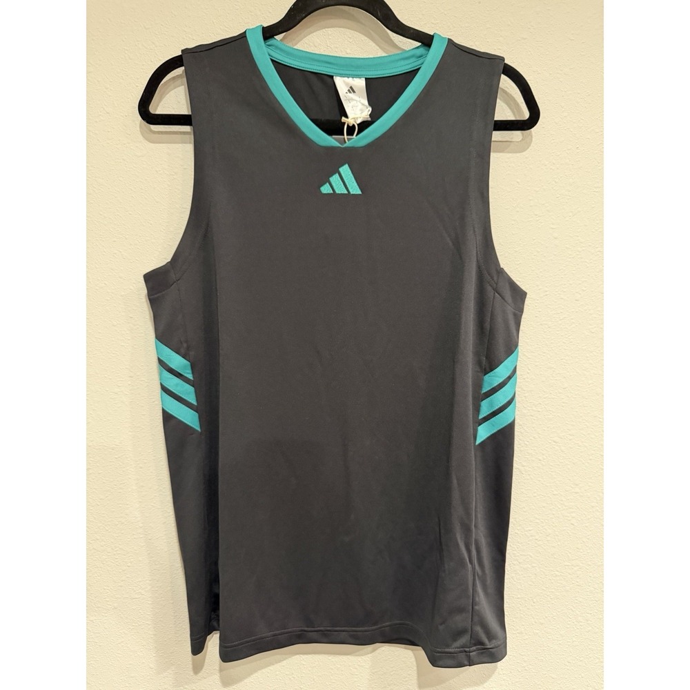 ADIDAS MENS BASKETBALL LEGENDS STRIPE GRAPHIC TANK‎ MUSCLE SHIRT Small  NWT